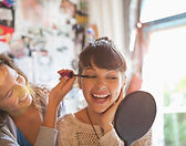 They are doing their make-up