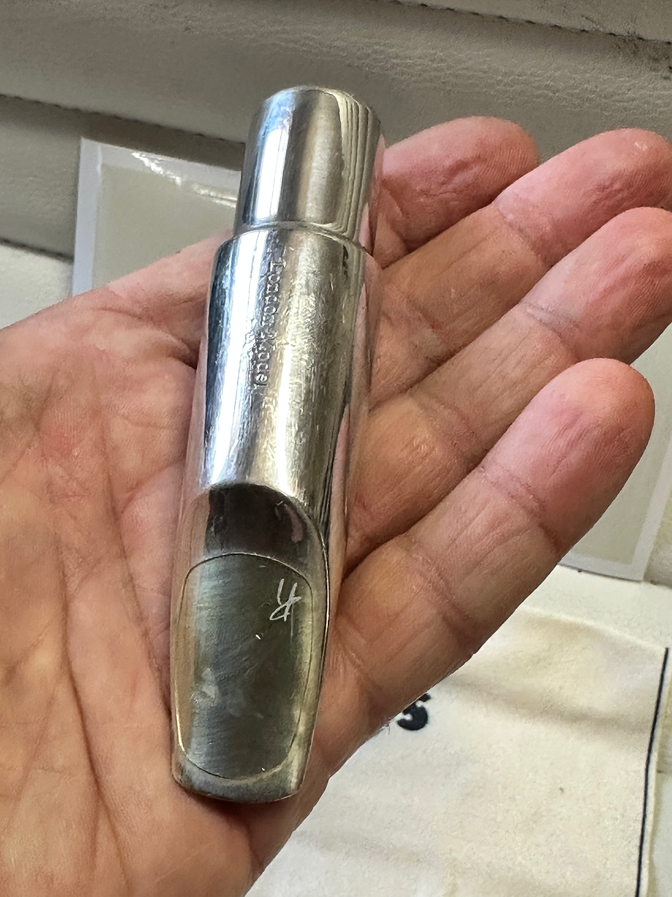 Thumbnail: Ted Klum Solid Silver London Model .115 Tenor Saxophone Mouthpiece - Sakshama RF