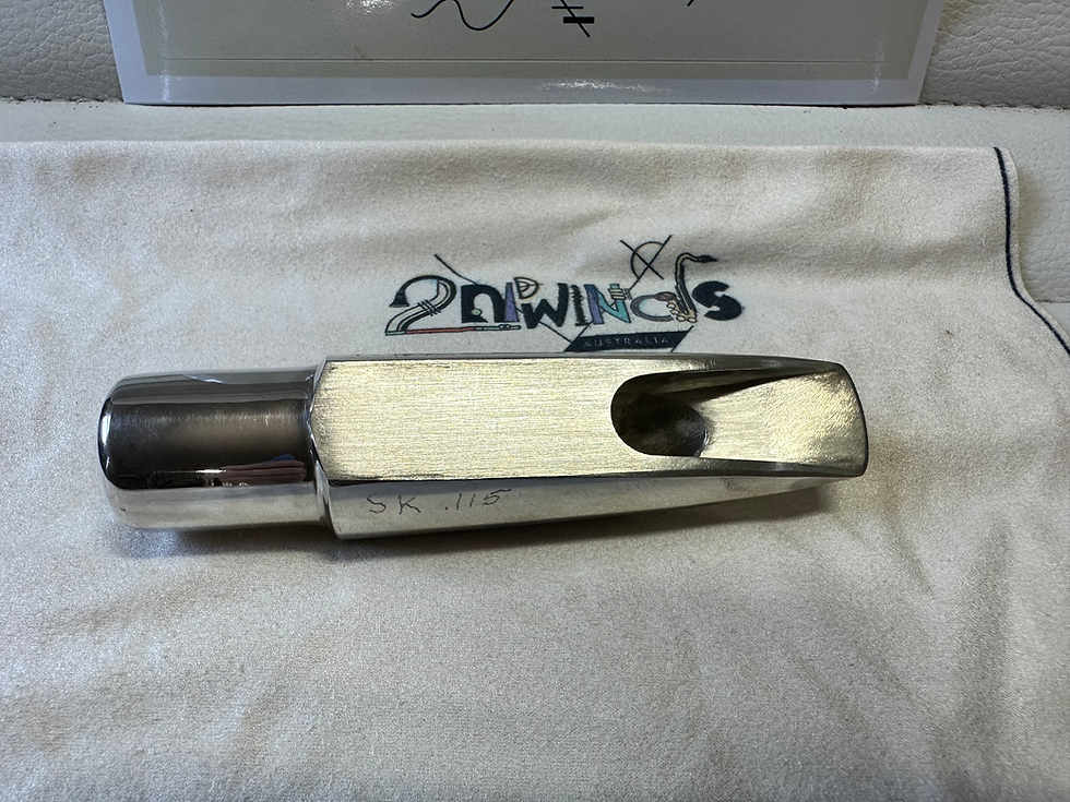 Thumbnail: Ted Klum Solid Silver London Model .115 Tenor Saxophone Mouthpiece - Sakshama RF
