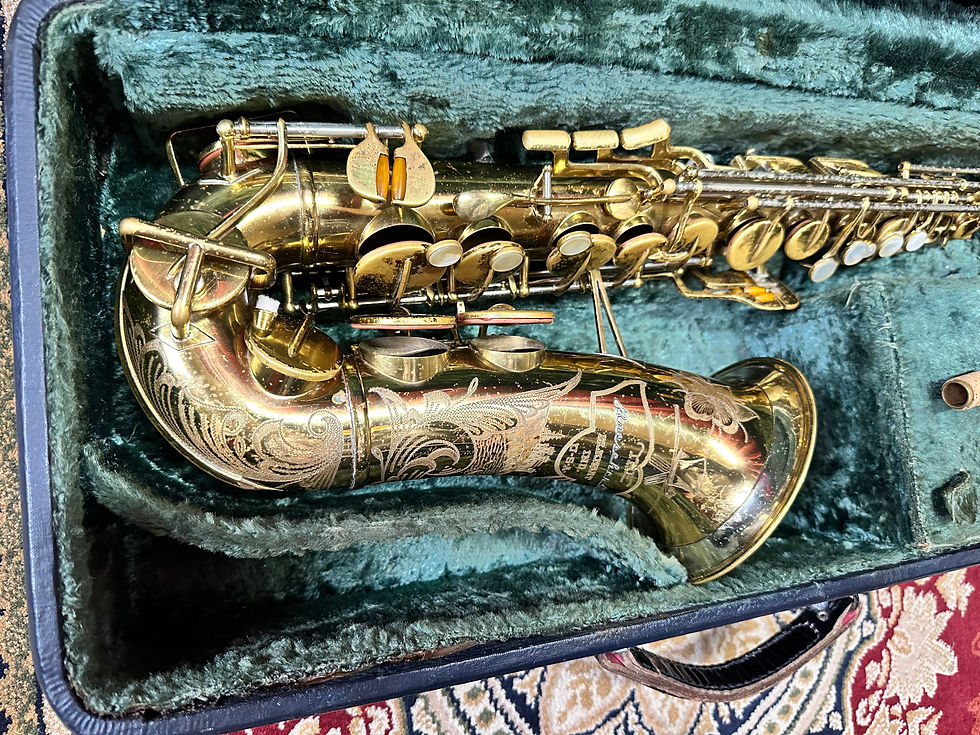 Thumbnail: 1948 Buescher 400 Top Hat & Cane Alto Saxophone - original lacquer!
