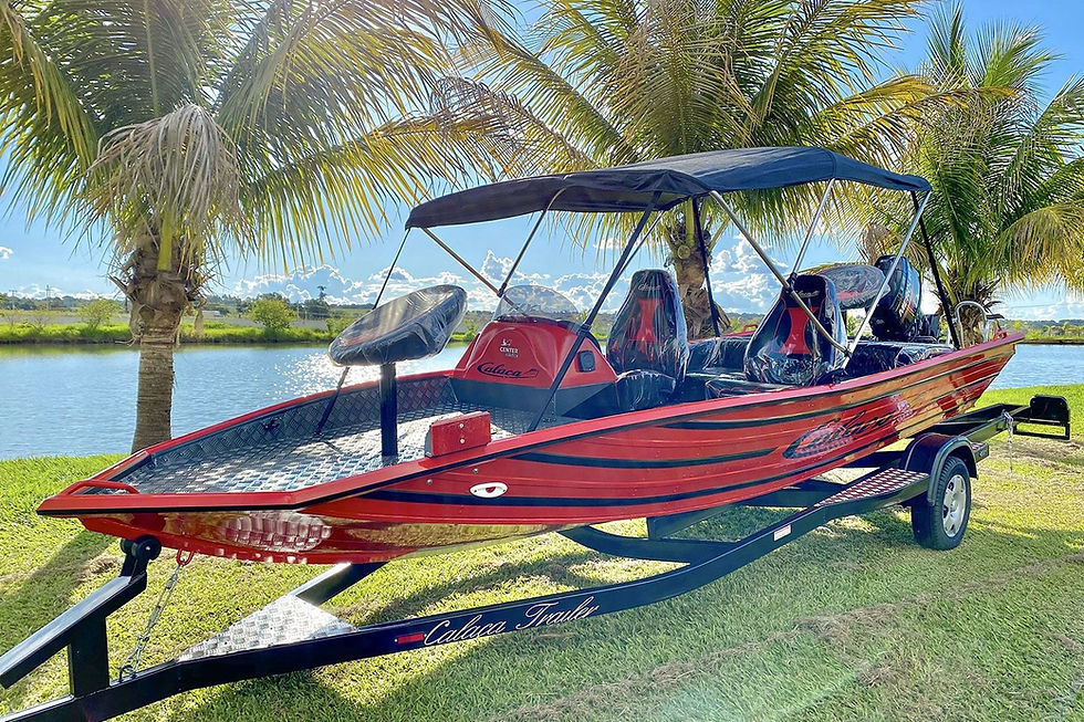 Miniatura: CARRETA RODOVIARIA CALAÇA PARA LANCHA FLY (01) EIXO