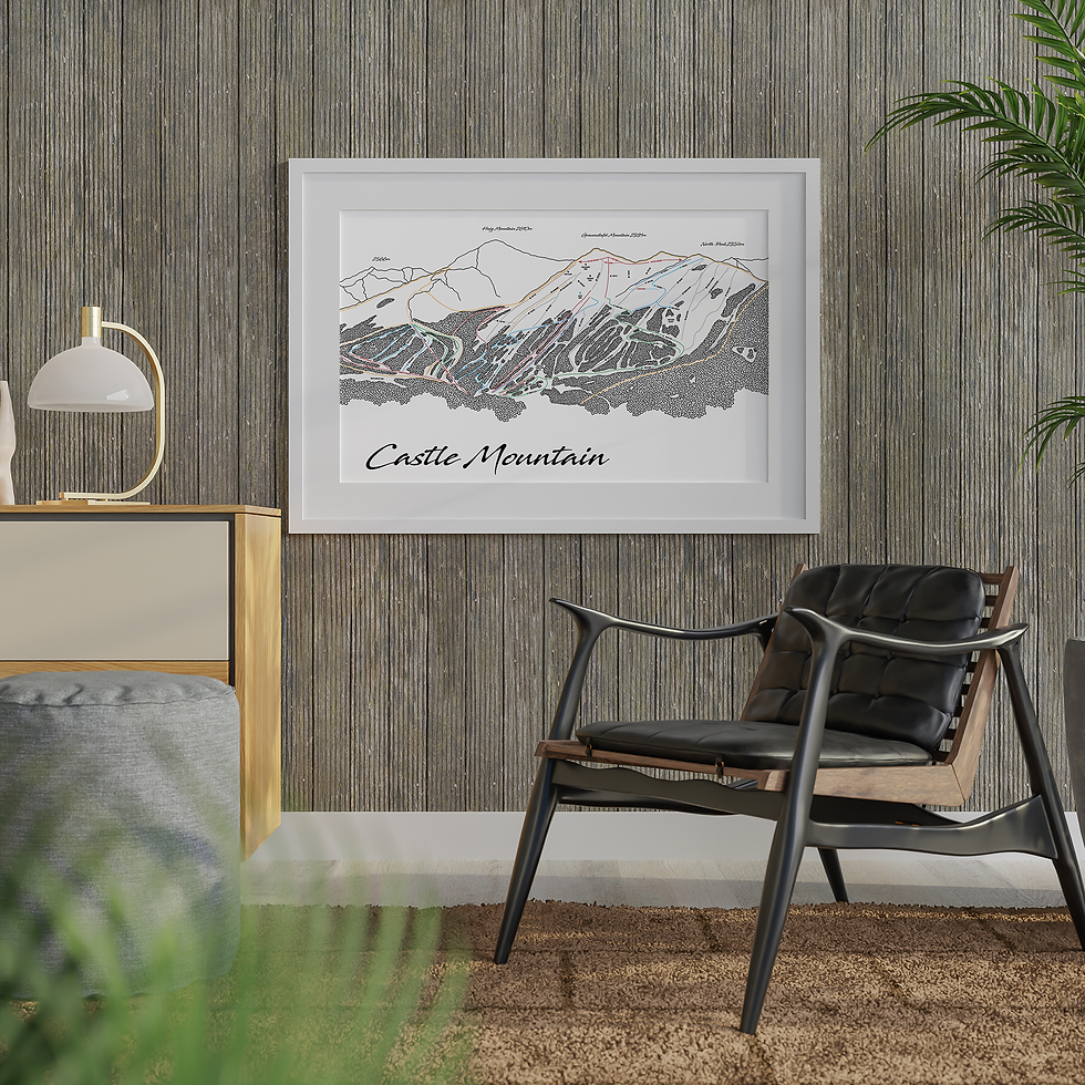 Thumbnail: Ski Trail Map of Castle Mountain