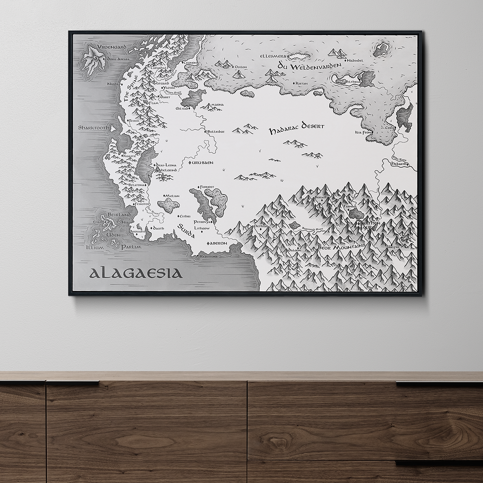 Thumbnail: Map of Alagaesia White Shaded Regions From Eragon