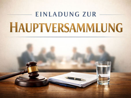 Einladung zur Jahreshauptversammlung