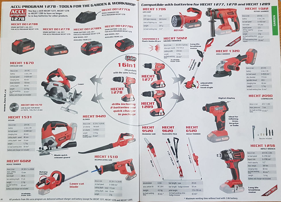 Thumbnail: Hecht 2090 Battery Air Compressor 20v (Body Only)