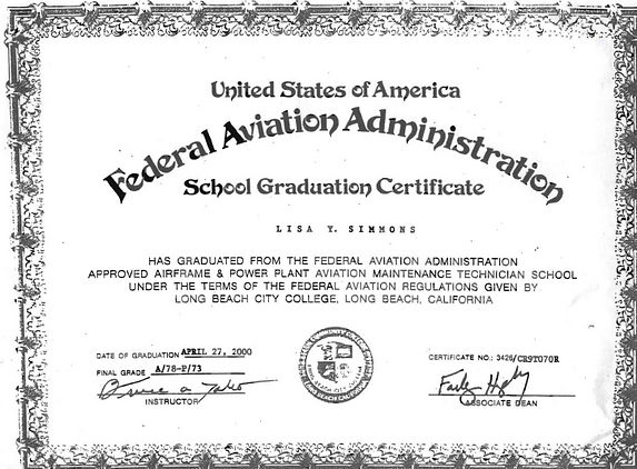 Aircraft and Powerplant Certificate