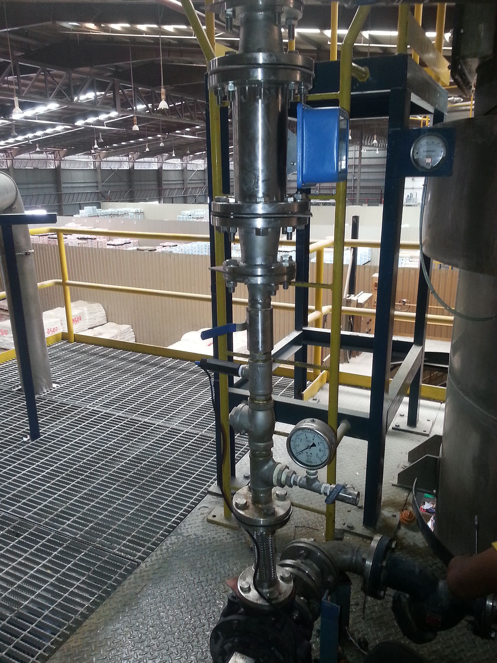 pump and piping installation