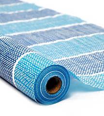 pe tarpauline blue strip