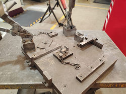 Fixtura para posicion y soldadura