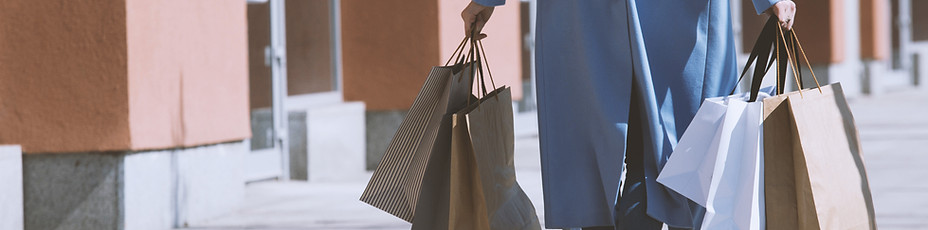 Girl with Shopping Bags