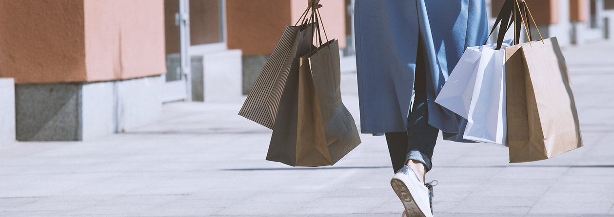 Girl with Shopping Bags