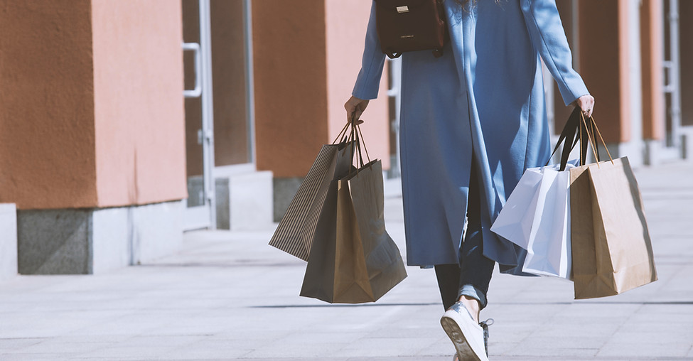 Girl with Shopping Bags