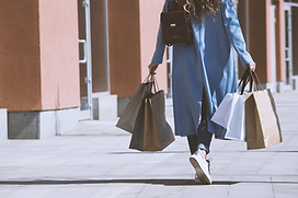 Girl with Shopping Bags 