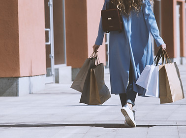 Girl with Shopping Bags