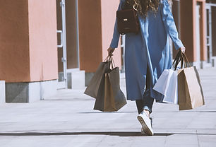 Girl with Shopping Bags