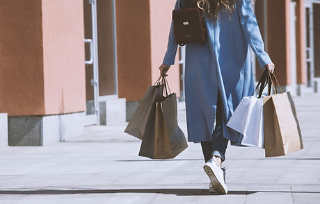 Girl with Shopping Bags