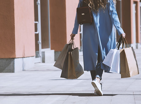 Girl with Shopping Bags