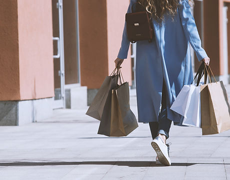 Girl with Shopping Bags