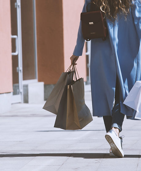 Girl with Shopping Bags