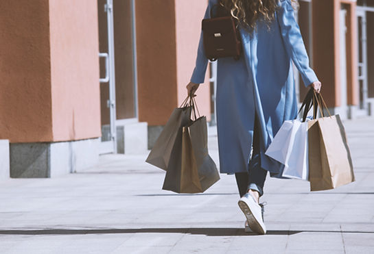 Girl with Shopping Bags