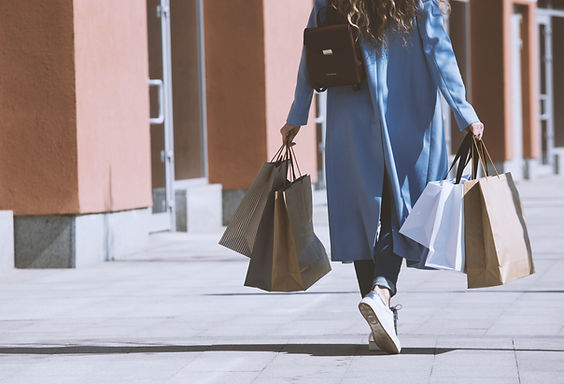 Girl with Shopping Bags