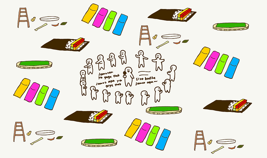 今井が描いた作品ドローイング