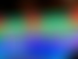 Projection mapping transforms a poolside wall with neon colors and geometric shapes.