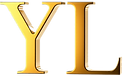 the letters YL in gold, side by side wit