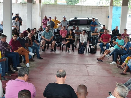 SINDMINÉRIOS SANTOS participou da reunião de organizações sociais, políticas e sindicais.