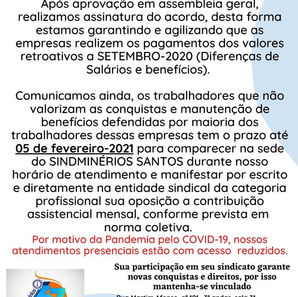 "Nota aos Trabalhadores e Trabalhadoras de MARINAS E GARAGENS NÁUTICAS."