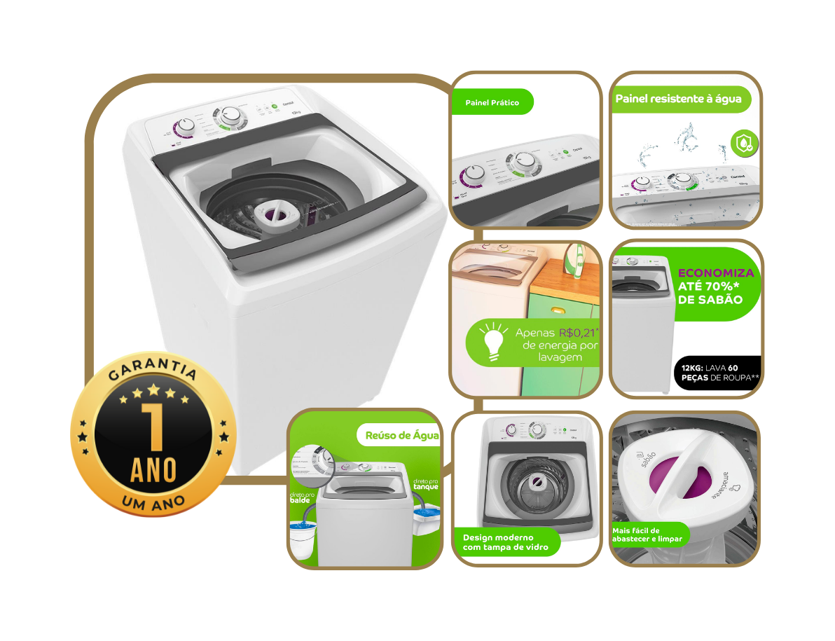 Lavadora de Roupas Consul 12 kg