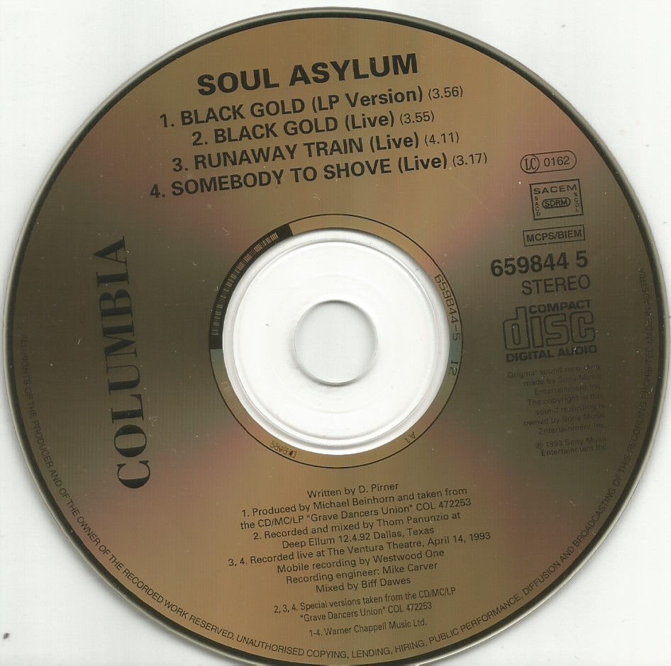 Thumbnail: Soul Asylum - Black Gold 1993 Gold CD edition CD single