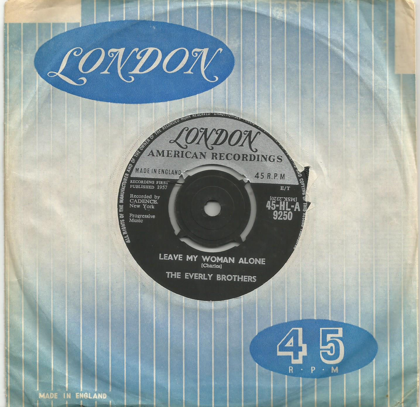 The Everly Brothers - Like Strangers original UK 1960 London 7 inch vinyl single