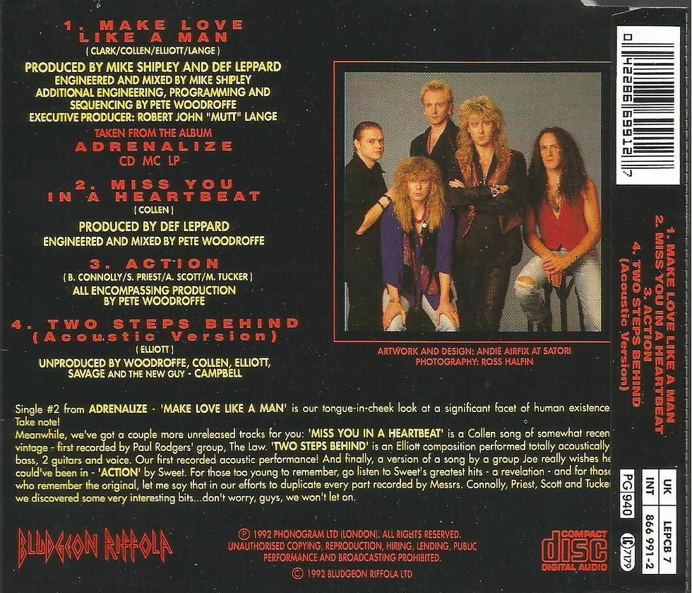Thumbnail: Def Leppard - Make Love Like A Man 1992 CD single