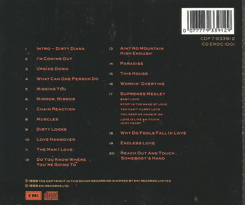 Thumbnail: Diana Ross - Greatest Hits Live 1989 EMI West German pressed CD album