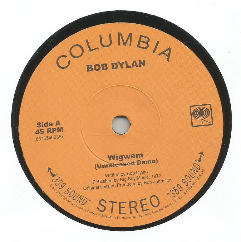 Thumbnail: Bob Dylan- Wigwam 2013 Record Store Day Columbia 7 inch vinyl single