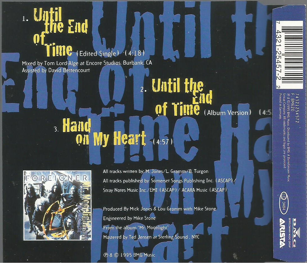 Thumbnail: Foreigner - Until The End Of Time 1995 CD single