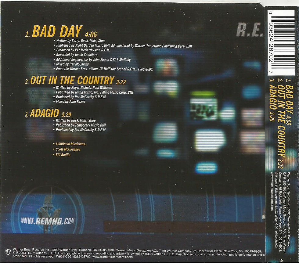 Thumbnail: REM - Bad Day 2003 Warner Bros CD single