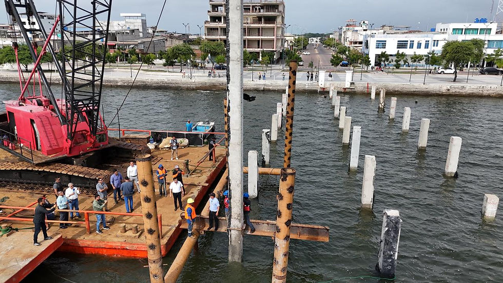 Cimientos en marcha: avanza pilotaje del Muelle Centro Arte y Turismo