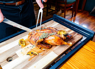 Carving a sunday roast joint
