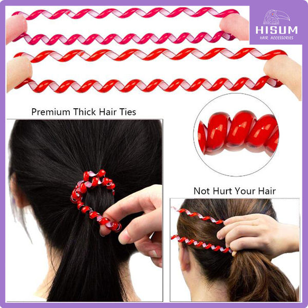 Thumbnail: Hisum 5.5cm coil hair ties factory