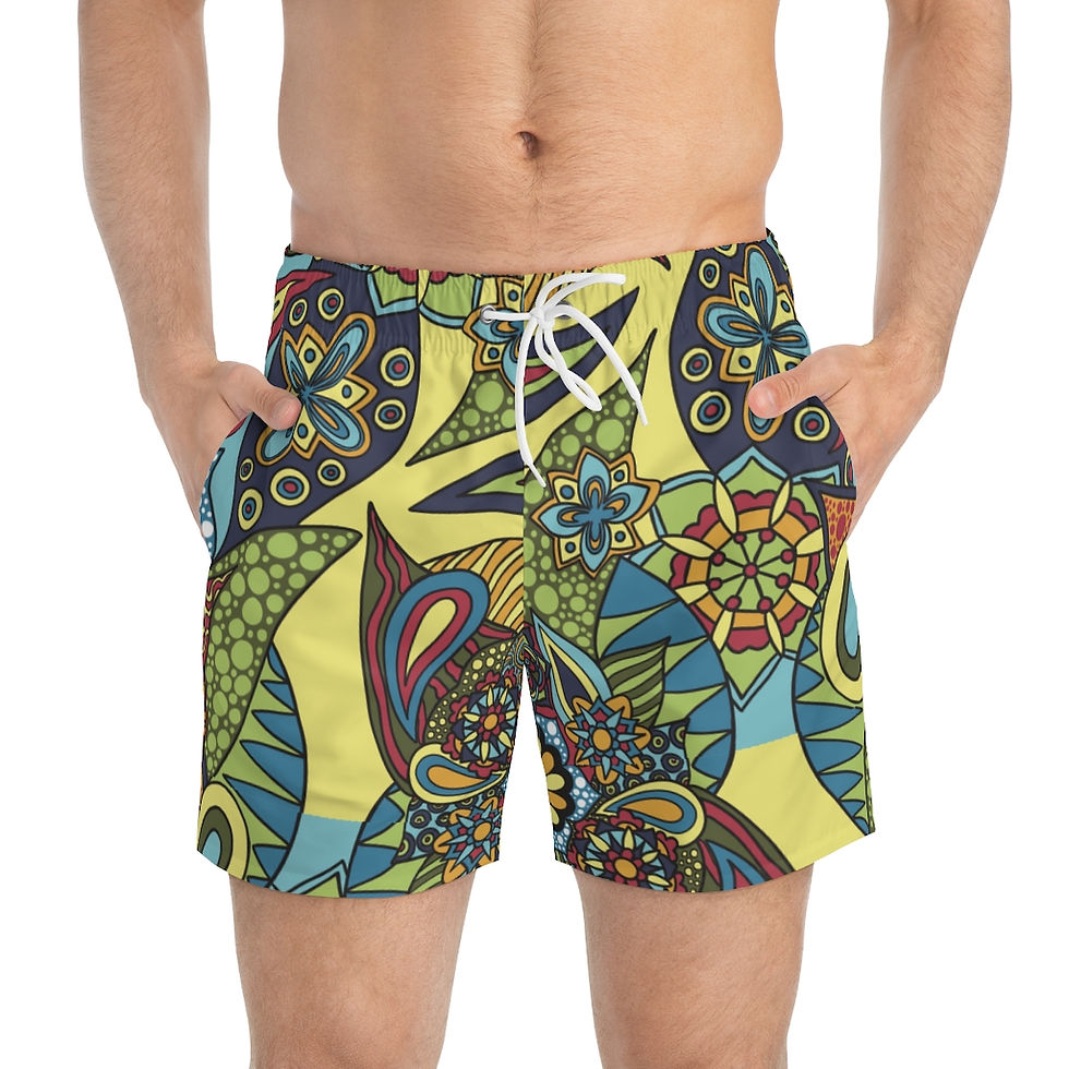 Whimsical Morning Men's Swim Trunks
