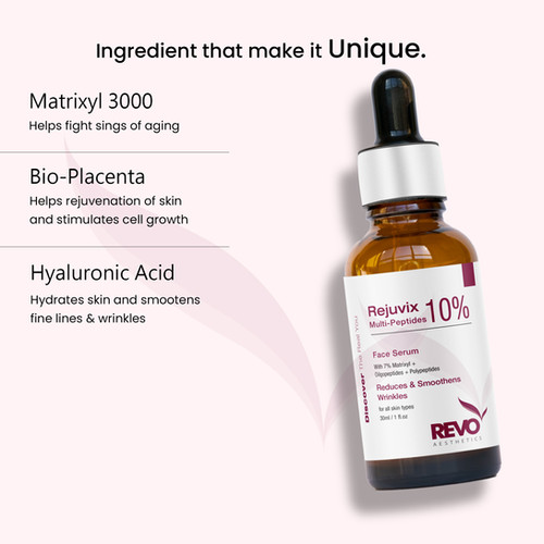 Rejuvix Multi-Peptides 10% Face Serum | Revo Aesthetics
