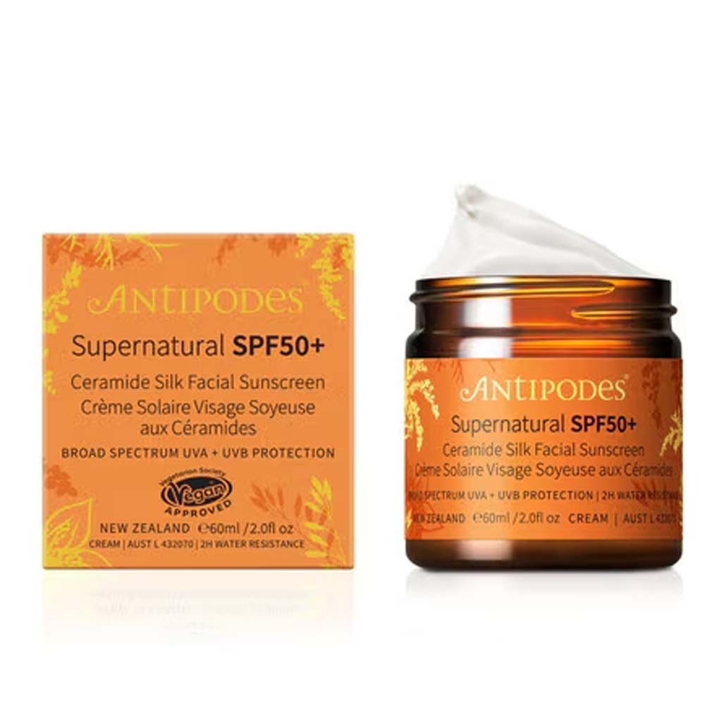 Antipodes Supernatural SPF50 Ceramide Silk Facial Sunscreen 60ml