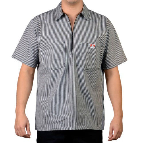 Thumbnail: Ben Davis 1/2 Zip Short Sleeve (Stripe) Work Shirt