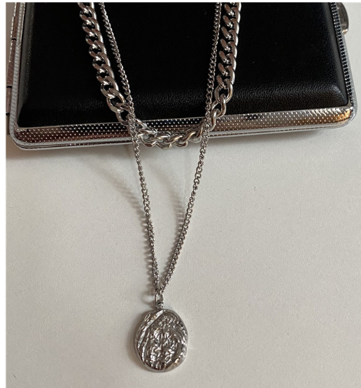 Miniatura: Mystic Ocean Hip Hop Necklace - Retro Gold Coin Pendant