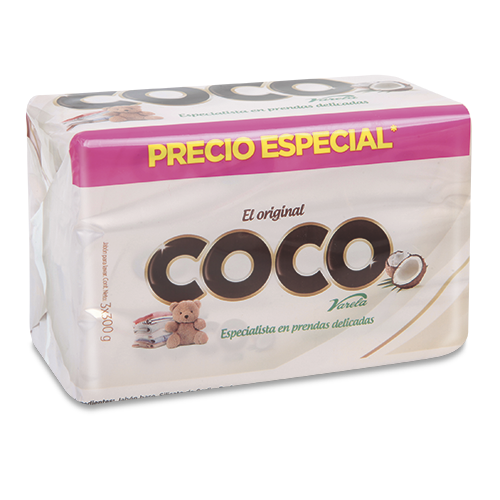 Jabón Barra Coco VARELA 3 und x 300 gr
