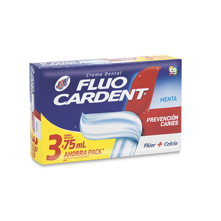 Crema Dental Prevencion FlUOCARDENT 75mlx3u