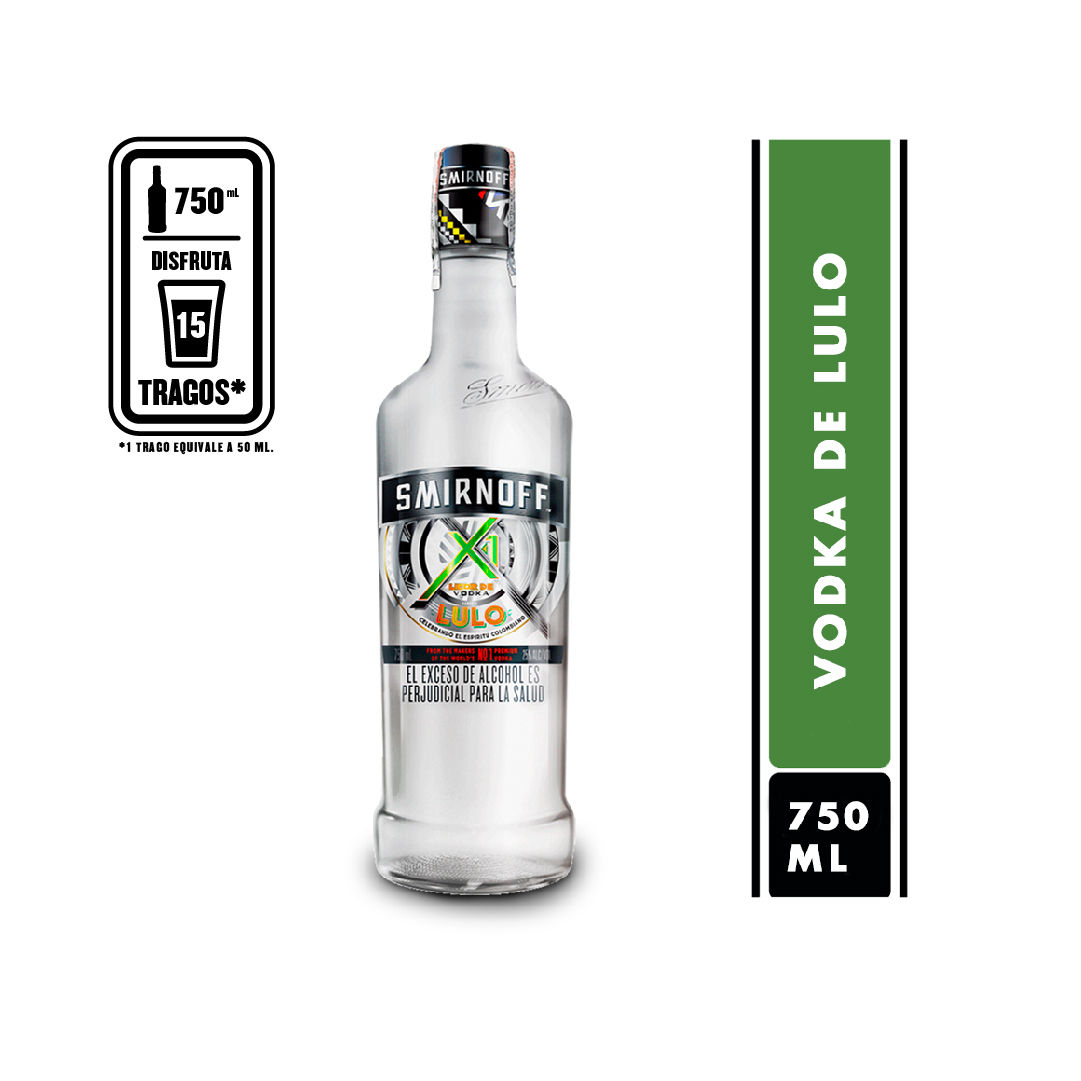 Licor De Vodka Smirnoff X1 Lulo 750ml