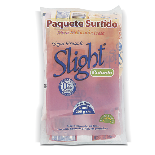 Yogur Surtido Bolsa SLIGHT 200gx6u